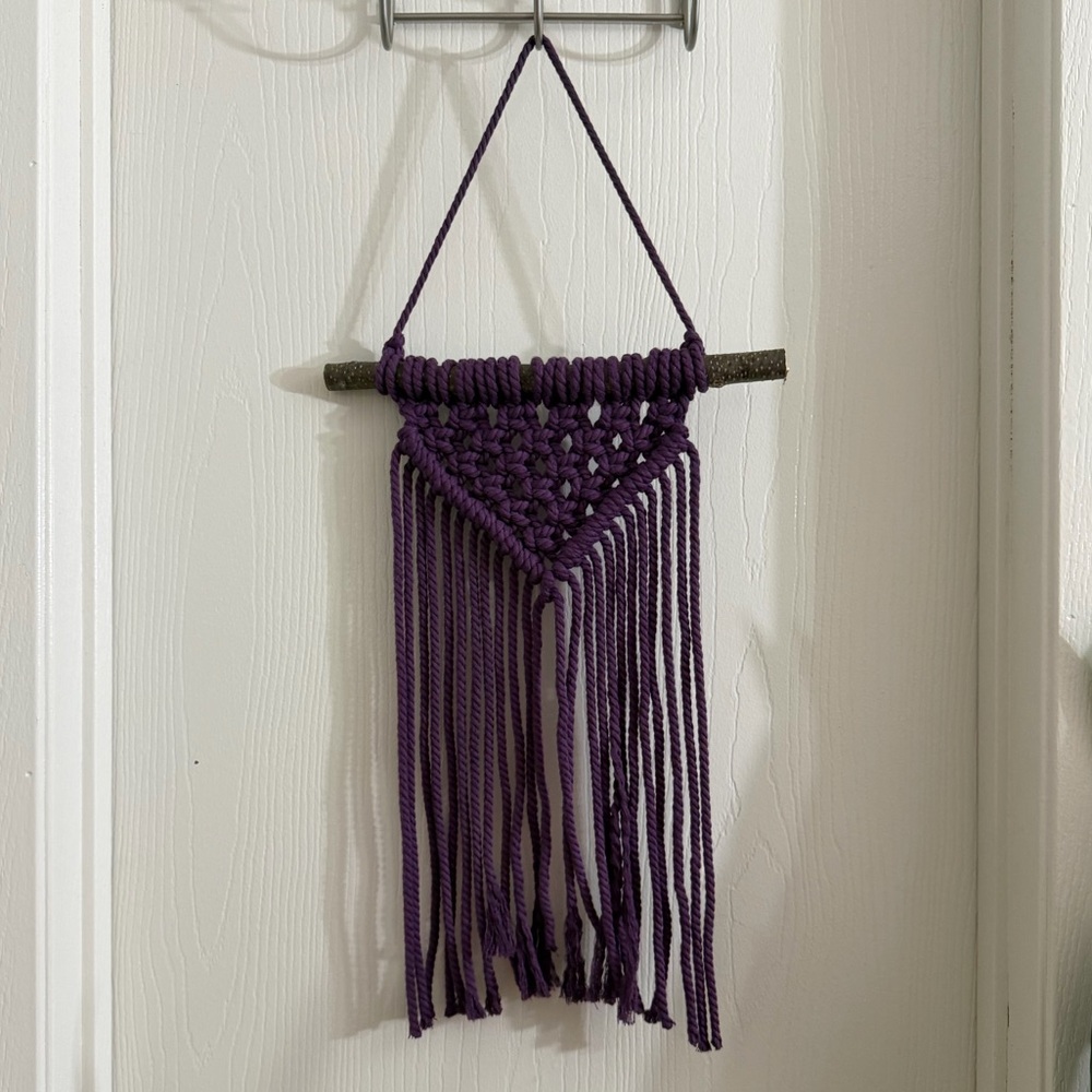 Purple Macrame Wall Hanging